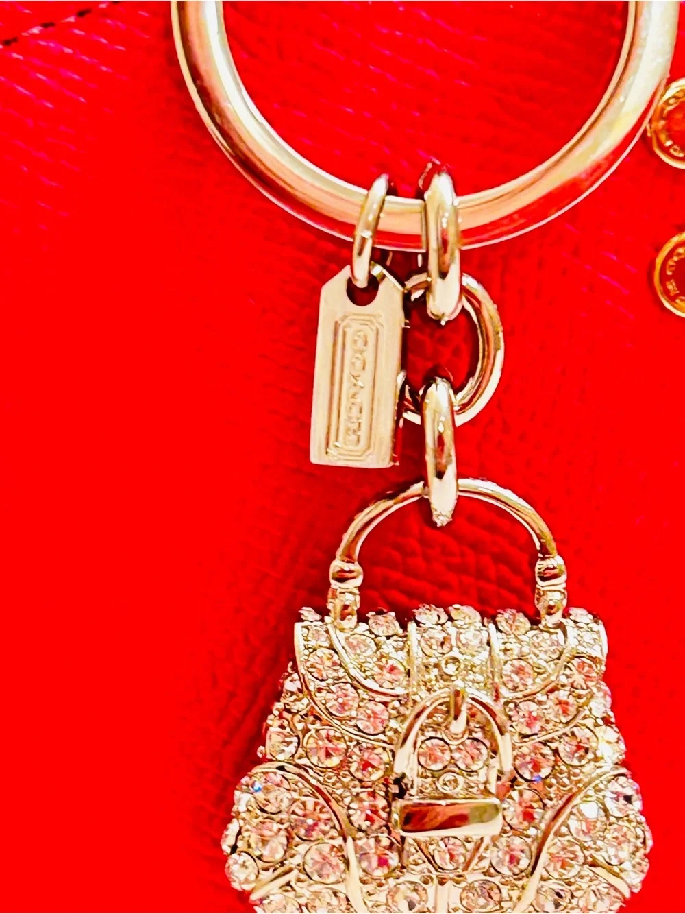 EXTREMELY RARE Coach 3-D Y2K Crystal  SoHo Purse Keychain/ Bag Charm